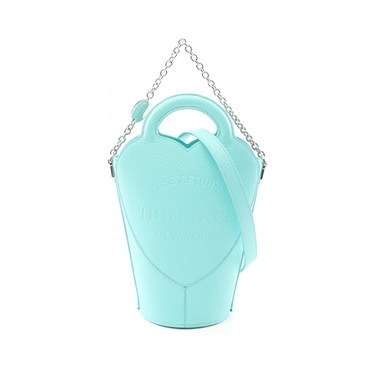 TIFFANY＆CO Return to TIFFANY Mini Crossbody Handbag leather Blue Used 2way