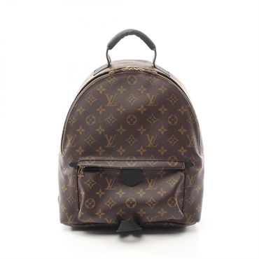 LOUIS VUITTON Palm Springs Backpack MM M44874 Monogram canvas Brown Black Used