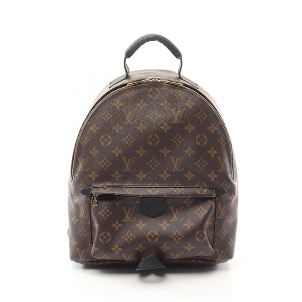 LOUIS VUITTON Palm Springs Backpack MM M44874 Monogram canvas Brown Black Used