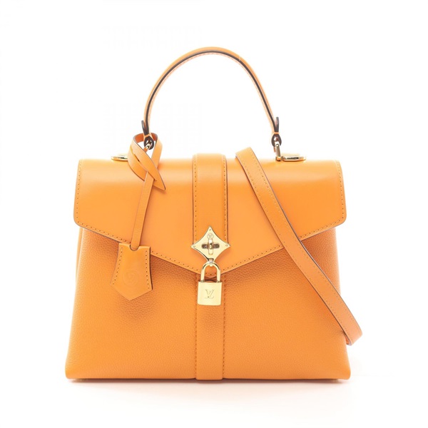 LOUIS VUITTON Rose de Vin PM 2way Handbag M53818 Calfskin Orange Used Women LV