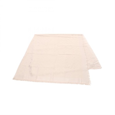 LOUIS VUITTON Shawl Monogram Greige Stoll wrap M71336 wool silk Beige Used Women