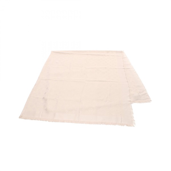 LOUIS VUITTON Shawl Monogram Greige Stoll wrap M71336 wool silk Beige Used Women