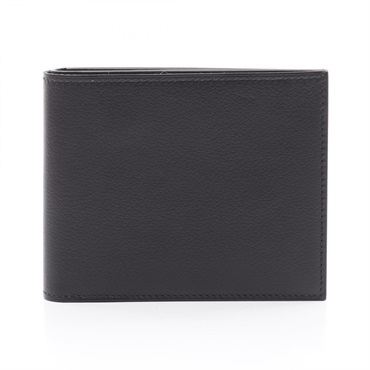 HERMES Citizen Twill Compact Clochette Bi-fold wallet B leather Evergrain Black