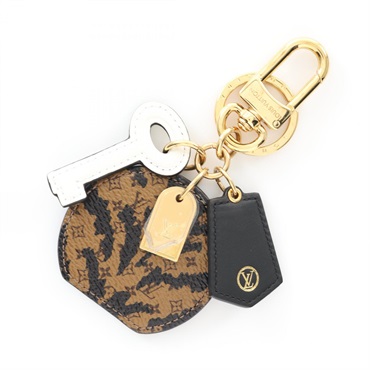 LOUIS VUITTON Boite Chapeau charm key ring holder M01367 canvas leather GHW LV