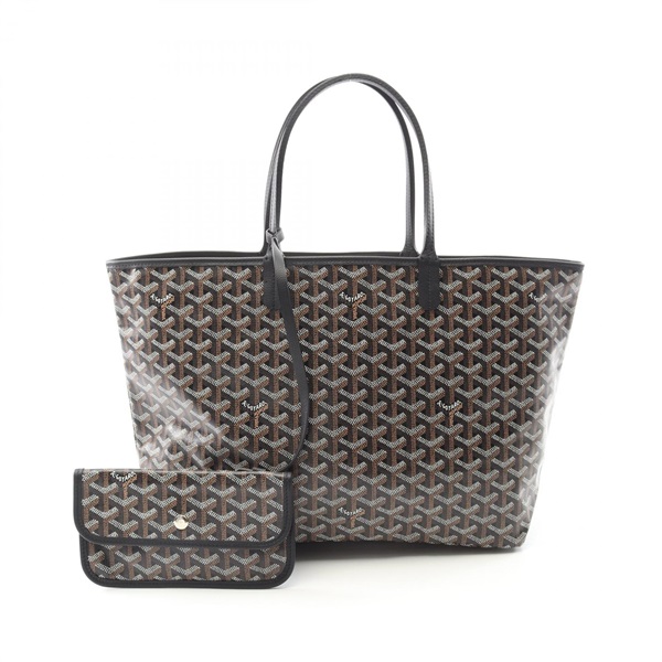 GOYARD Saint Louis PM Tote shoulder Bag LNE020251 canvas leather Black women