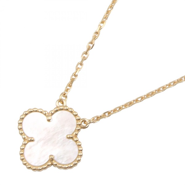Van Cleef & Arpels Vintage Alhambra Mother of Pearl Necklace 18K Yellow Gold