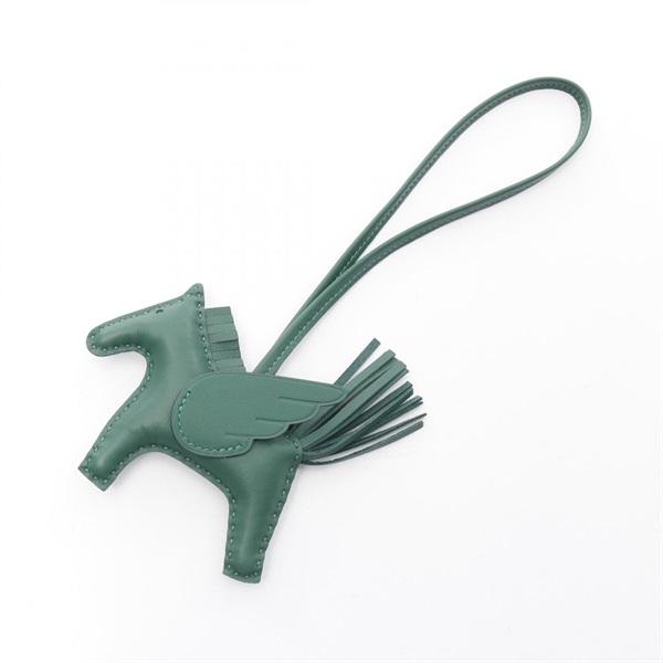 HERMES Rodeo Pegasus PM charm W Agneau milo Calfskin Swift leather Vert moyen