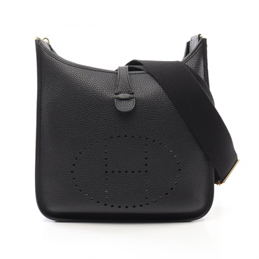 HERMES Evelyne 3 PM Shoulder crossbody Bag B BFA002AI Taurillon Clemence BK GHW