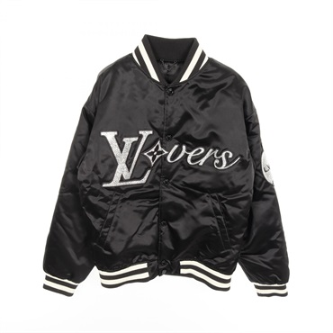 LOUIS VUITTON Baseball Blouson RM241 HQB71EGPD Nylon Black White Used mens 44