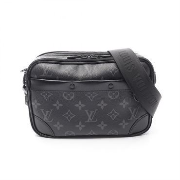 LOUIS VUITTON Alpha messenger Shoulder Bag M46955 Monogram Eclipse Black Used LV