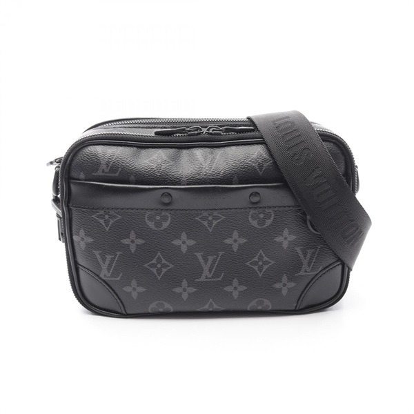 LOUIS VUITTON Alpha messenger Shoulder Bag M46955 Monogram Eclipse Black Used LV