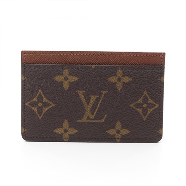 LOUIS VUITTON Porte Cartes Simple Card Case M61733 Monogram canvas Brown unisex