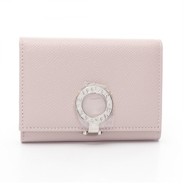 BVLGARI BVLGARI BVLGARI Clip Card Case 30421 leather Pink Used Women SHW