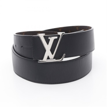 LOUIS VUITTON Ceinture LV Initial 40MM belt M9821 Monogram Brown Black Used #90