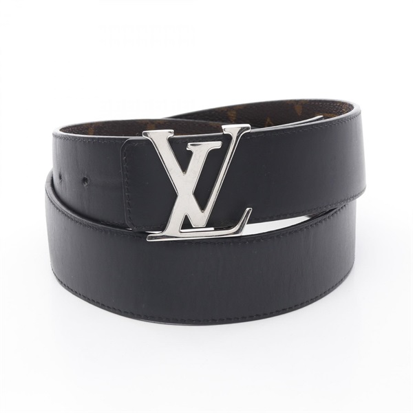 LOUIS VUITTON Ceinture LV Initial 40MM belt M9821 Monogram Brown Black Used #90