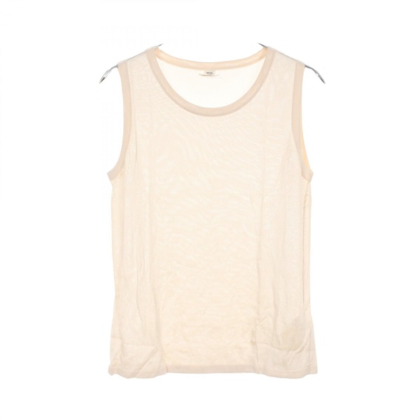 HERMES Tank tops Sleeveless 722634DGA642 Rayon Beige Used Women size 42