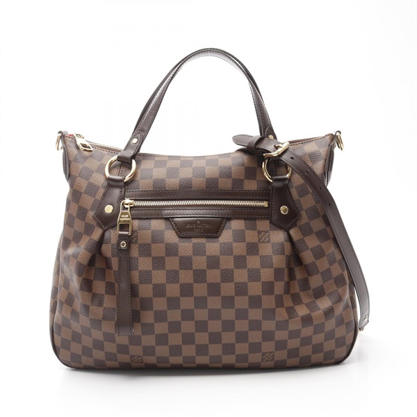 LOUIS VUITTON Evora MM Shoulder Handbag N41131 Damier canvas leather Ebene LV