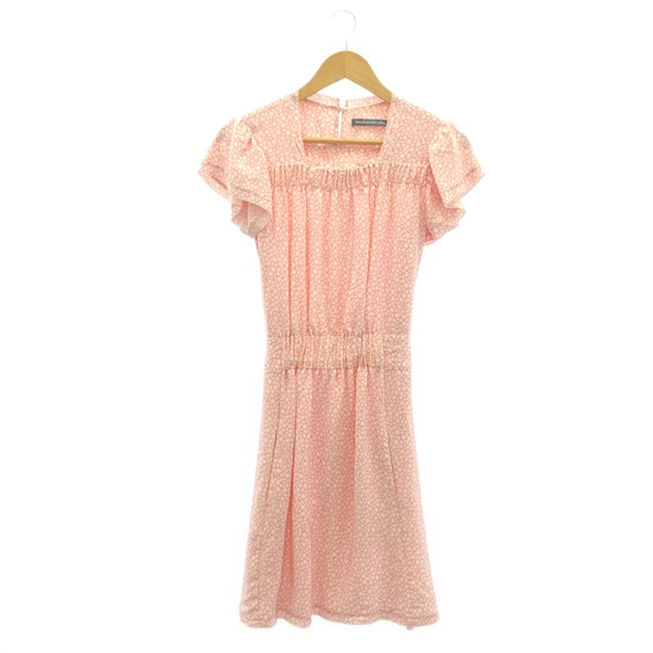 BALENCIAGA Cap Sleeve Dress silk Pink Size 40 Used Women