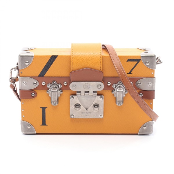 LOUIS VUITTON Petit Mar Crossbody Shoulder Bag leather Orange Brown Used mens LV