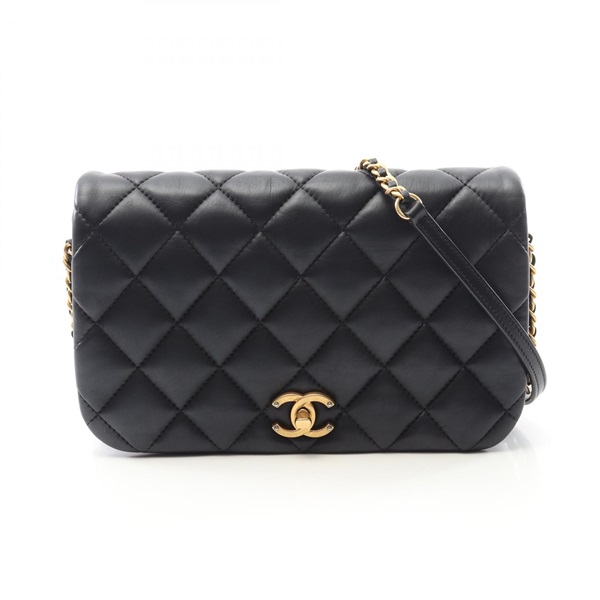 CHANEL Matelasse Classic Full Flap Chain Shoulder Bag AS2006 leather Black GHW