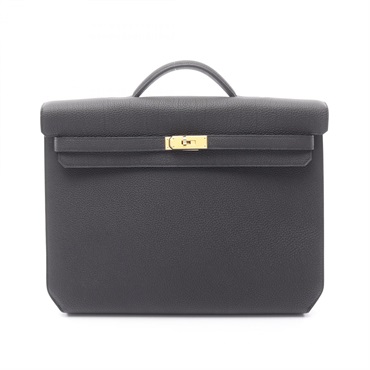 HERMES Kelly Depeche 36 Business bag Togo leather Black Used mens GHW Y