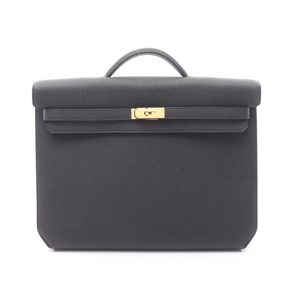 HERMES Kelly Depeche 36 Business bag Togo leather Black Used mens GHW Y
