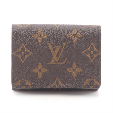 LOUIS VUITTON Envelope Business card holder M63801 Monogram canvas Used unisex