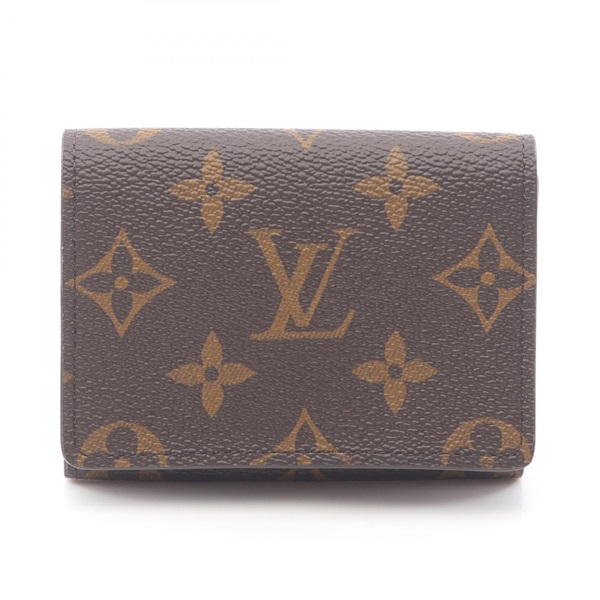 LOUIS VUITTON Envelope Business card holder M63801 Monogram canvas Used unisex