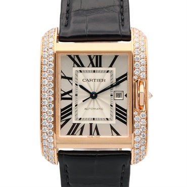 CARTIER Tank Anglaise LM Wrist Watch WT100016 Automatic 18KPG Gold Used mens