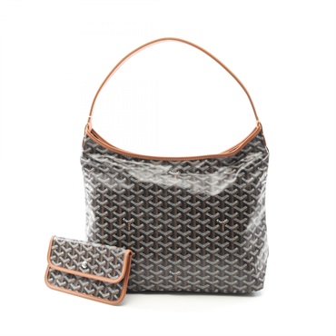 GOYARD Boheme Hobo Shoulder Bag BOHEMEPMLTY01CL03P canvas leather Black Brown