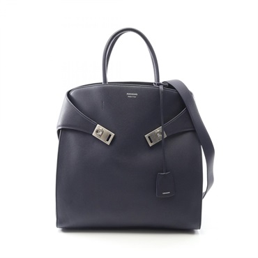 Salvatore Ferragamo Hug Shoulder Tote Bag 241666779071 leather Navy Used mens