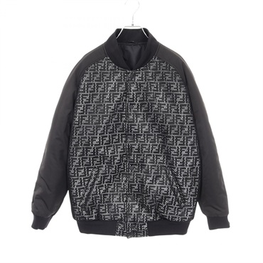 FENDI FF pattern Blouson polyester Black Used mens #48