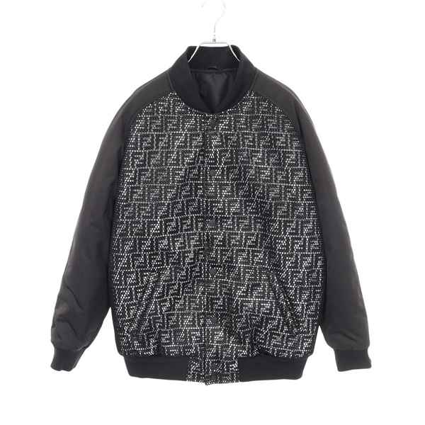 FENDI FF pattern Blouson polyester Black Used mens #48