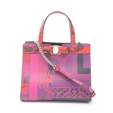 Salvatore Ferragamo Vara Ribbon Valentine Capsule Tote Handbag leather Purple