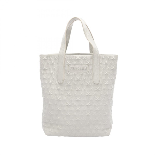 JIMMY CHOO SOFIA N/S Sofia Star Emboss Tote Bag leather White Used Women