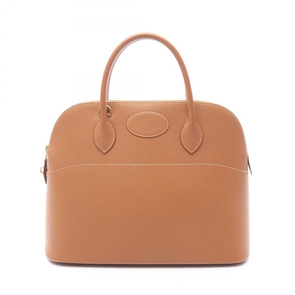 HERMES Bolide37 Handbag Courchevel leather Brown Gold Used Women C SHW