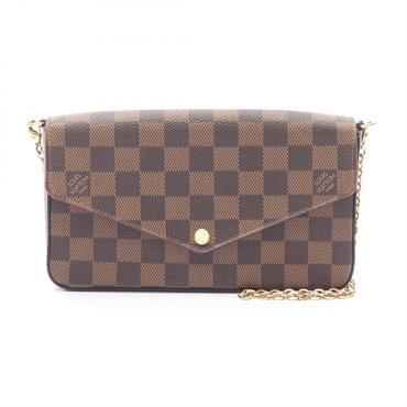 LOUIS VUITTON Pochette Felice Shoulder Bag N63032 Damier canvas Ebene Used Women