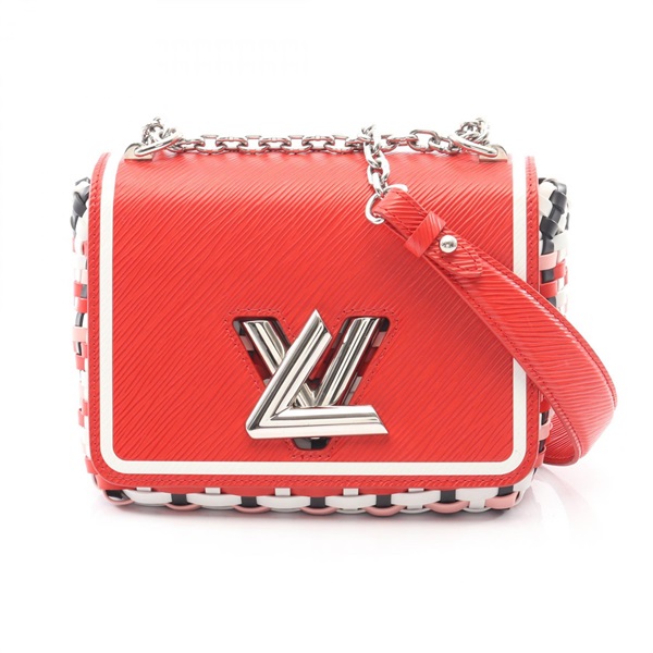 LOUIS VUITTON Twist PM Chain Shoulder Handbag M53679 Epi leather Red Rouge Used