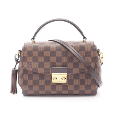 LOUIS VUITTON Croisette Shoulder Handbag N53000 Damier canvas Ebene Used Women