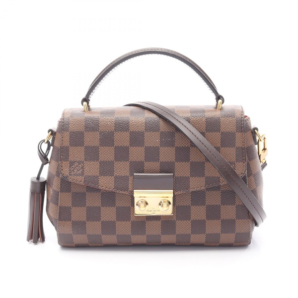 LOUIS VUITTON Croisette Shoulder Handbag N53000 Damier canvas Ebene Used Women