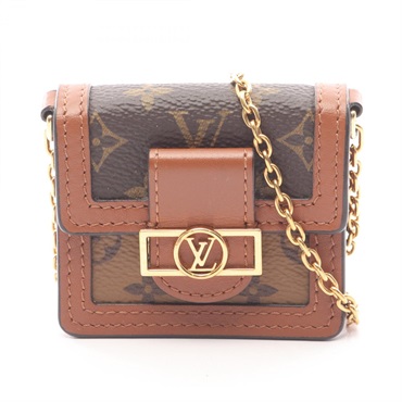 LOUIS VUITTON Micro Dauphine Chain Shoulder Crossbody Bag M80250 Monogram Used