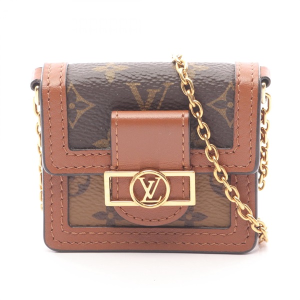 LOUIS VUITTON Micro Dauphine Chain Shoulder Crossbody Bag M80250 Monogram Used