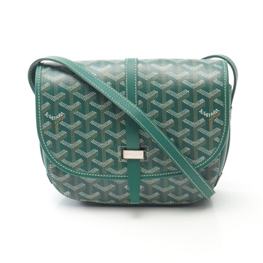 GOYARD Belvedere Shoulder Bag BELVE3PMLTY09CG09P canvas leather Green Used Women