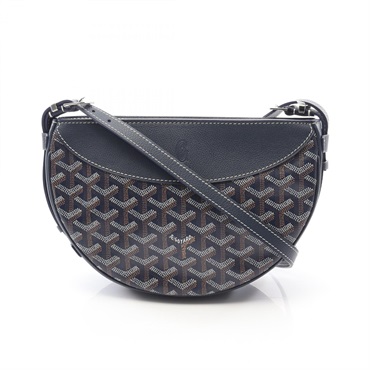 GOYARD Hirondelle Shoulder Bag HIRONDPMLTY12CL12P canvas leather Navy Used Women