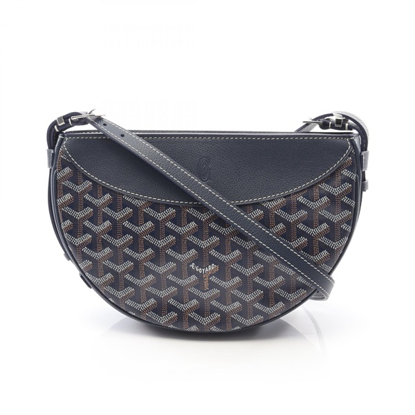 GOYARD Hirondelle Shoulder Bag HIRONDPMLTY12CL12P canvas leather Navy Used Women