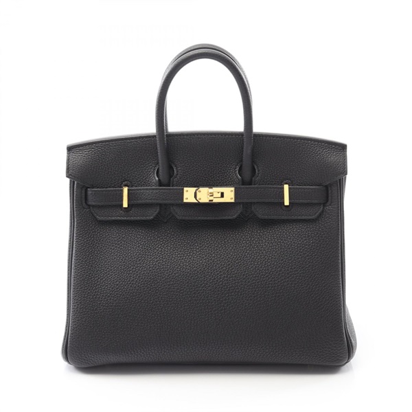 HERMES Birkin 25 Handbag Z Togo leather Black Used GHW Women