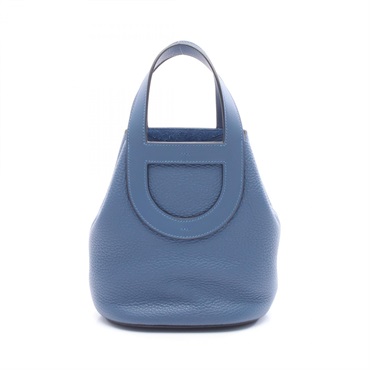 HERMES in the loop 18 Handbag K Taurillon Clemence leather SHW Blue tie Used