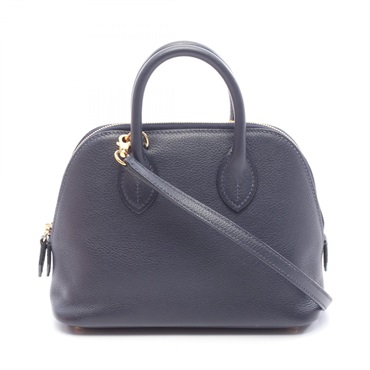 HERMES Bolide1923 Mini Shoulder Handbag Evercolor leather Blue nuit Used B GHW