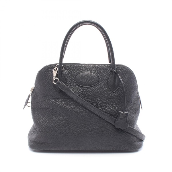 HERMES Bolide31 Shoulder Handbag Fjord leather Black Used Women K SHW