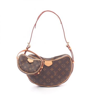 LOUIS VUITTON Croissant Shoulder Bag M46828 Monogram canvas Brown Used Women LV